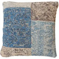 Padiro sierkussen - 45 x 45 cm - Blauw - Vintage, Patchworkpatroon - Katoen