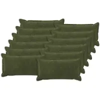 vidaXL Kussensloop 12 st HOUTEN Groen 40 x 80 cm Microfiber Fleece