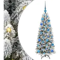 vidaXL Kunstkerstboom Wit 120 cm PVC en plastic en staal en PE