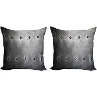 Abakuhaus industriell Sierkussenhoes Set van 2, Schwarze Vuil-Platte, Modern Accent Dubbelzijdige Digitale Print, 40x40, Grijs Zwart