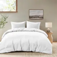 Sonstiges Dreamzie - Beddengoedset: 220x240 cm (dekbedovertrek) + 2 kussenslopen 65x65 cm - Wit