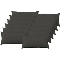 vidaXL Kussensloop 12 st HEERLEN Donkergrijs 40 x 80 cm Stof