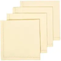 Homescapes katoenen servetten, set van 4, crème