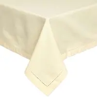 Homescapes tafelkleed crème - 137 x 228 cm, 100% katoen