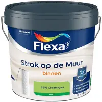 Flexa - Strak Op De Muur Binnen Mat - 85% Citroengras - Mengverf - 5 L
