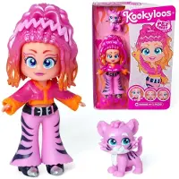 Kookyloos Roxy Huisdierenfeest-serie. Roxy verzamelpoppetje met een tijgerhuisdier, inclusief accessoires