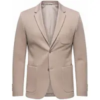 OMBRE Blazer - Lange Mouw - Knopen - Gestreept Donkerbeige XL