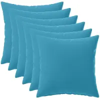 vidaXL Kussensloop 6 st HEERLEN Lichtblauw 30 x 30 cm Polyester
