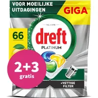 Dreft Vaatwastabletten Platinum All In One - 66 stuks