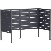 vidaXL Vuilnisbak Scherm 167 x 85 x 113 cm Staal Antraciet