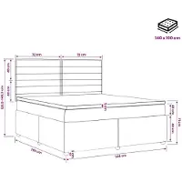 vidaXL Boxspringbed met matras Lichtgrijs 140 x 190 cm Stof
