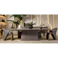 AEA Eettafelset bestaande uit: 1 eettafel en 4 stoelen. Luxe moderne eethoek, uitgevoerd in licht hout
