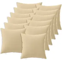 vidaXL Kussensloop 12 st HEERLEN Beige 45 x 45 cm Polyester