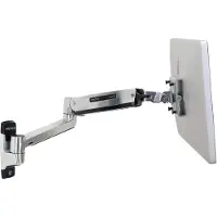 Ergotron Monitorarm LX HD Sit-Stand, muurbeugel, voor 1 beeldscherm tot 46″ & tot 13,6 kg, in hoogte en diepte verstelbaar, VESA, gepolijst aluminium