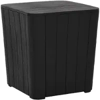 vidaXL Tuintafel met afneembaar tafelblad, zwart, polypropyleen
