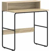 vidaXL Bureau met opslag Sonoma Eiken 80 x 50 x 91 cm