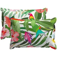 vidaXL Kussensloop 2 st HOUTEN Meerkleurig 50 x 80 cm Polyester