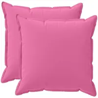 vidaXL Kussensloop 2 st HOUTEN Roze 60 x 60 cm Polyester