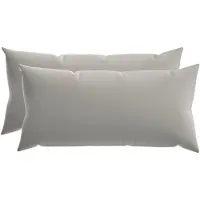 vidaXL Kussensloop 2 st HEERLEN Grijs 40 x 70 cm Polyester