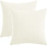 vidaXL Kussensloop 2 st HEERLEN Wit 45 x 45 cm Stof