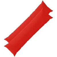 vidaXL Kussensloop 2 st HEERLEN Rood 40 x 145 cm Polyester
