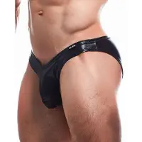 Cut4Men Accessories - Sexy Wetlook Herenslip - Boost - Zwart L