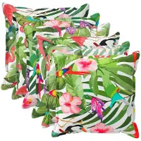 vidaXL Kussensloop 6 st HOUTEN Meerkleurig 80 x 80 cm Polyester