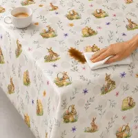 Texpot Waskussen voor de verschoningstafel, paashaas in een mandje, afwasbaar, 140 x 380 cm - Artikelnummer: 37399 - Paashaas