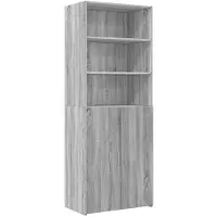 vidaXL Opbergkast 70x42,5x225 cm bewerkt hout grijs sonoma eikenkleur