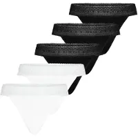 Mey String 'Modal Lace' grijs gemêleerd