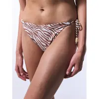 Pentik Zebra-print bikini onderkant met strikzijkanten