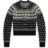 Ralph Lauren Dames Zwarte Fair Isle vest van wolmix (M), Casual 211B23907001