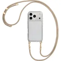 Selencia Universeel Telefoonkoord met 2 haken - verstelbaar - Telefoon Ketting - GSM Koord - Beige