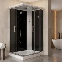 Saniclear Econo complete douchecabine rechthoek 120x80x215cm