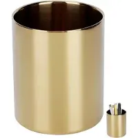 OEM Stijlvolle penhouder van roestvrij staal, multifunctionele kantoorbenodigdhedenhouder, metalen bureauorganizer, praktische bloemen- en make-upcontainer