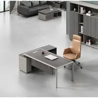 AEA Kompakter grauer Eckschreibtisch 100x50x50 cm mit modernem Design.