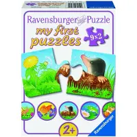 Ravensburger 9 x 2-delige kinderpuzzel, "Mijn eerste puzzels: Dieren in de tuin", artikelnummer 07313