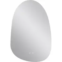 Relaxdays Badspiegel met boogvorm, 80x52 cm, LED-spiegel met dimfunctie, 3 lichtstanden, anti-condens, IP44, spiegel voor de badkamer, glas