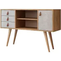 Skye Decor , İndira - İndiraMDD, Eikenkleurig, Wit, Kommode, 80x120x40 cm, 100% melaminecoating op spaanplaat