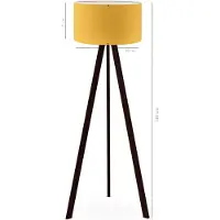 Opviq , AYD-2651, vloerlamp, mosterdgeel, PVC, 21 x 38 x 140 cm