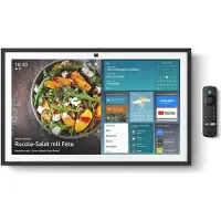 Amazon Echo Show 21 Maak kennis met: Echo Show 21 | Indrukwekkend smartdisplay van 21 inch met ingebouwde Fire TV en krachtig geluid