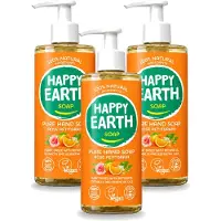 Happy Earth 3 x – Handzeep – 100% Natuurlijk Rose Petitgrain – 300 ml - Voordeelverpakking - 3 stuks