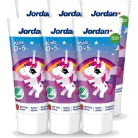Jordan 6 x - Kids - Tandpasta - 0-5 jaar - Milde fruitsmaak - 50 ml - Voordeelverpakking - 6 stuks