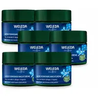 Weleda 6 x - Nachtcrème Versterkend - Blauwe Gentiaan & Edelweiss - 40 ml - Voordeelverpakking - 6 stuks