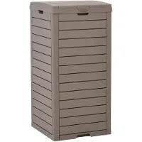 vidaXL Vuilnisbak voor buiten 41x41x86 cm polypropeen lichtbruin
