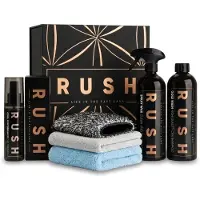 Rush Exterior Giftbox | 6-Delig Schoonmaak Pakket | Voor Auto's & Motoren | Cadeautip