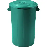 Stefanplast Buitenprullenbak - 120 liter - Afvalbak buiten - Afvalton met deksel - Vuilnisbak - Afvalemmer - Groen
