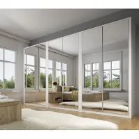 Meubella Kledingkast Malibu - wit - 339 cm - Garderobekast