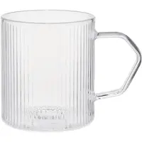 Chiato Gegroefd latte glas met oor , 320 ml – Transparant