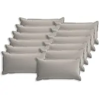 vidaXL Kussen met kussen HOUTEN 12 st Grijs Polyester